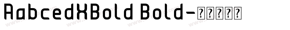 AabcedXBold Bold字体转换